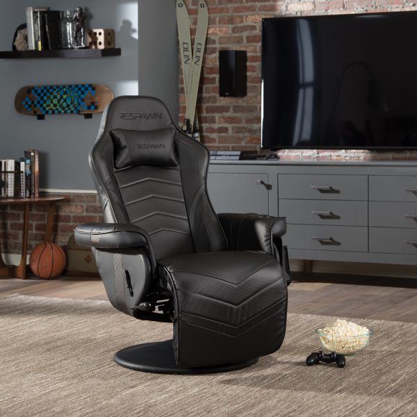 RESPAWN 900 Gaming Recliner   Reclining Gaming Chair with Footrest, Gaming Chair Recliner, Black