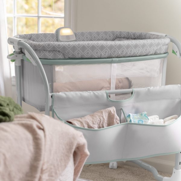 Ingenuity Dream   Grow Bedside Baby Bassinet 2-Mode Crib 0-12 Months, Adjustable Height   Tesse (Green) - Image 7