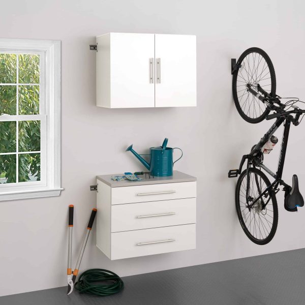 HangUps 30-in W x 72-in H Wood Composite White Wall-mount Utility Storage Cabinet - Image 12