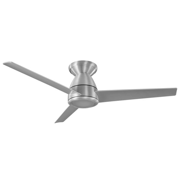 Modern Forms Tip Top 44-in Brushed Aluminum Integrated LED Indoor/Outdoor Flush Mount Smart Ceiling Fan with Light and Remote (3-Blade) - Image 5