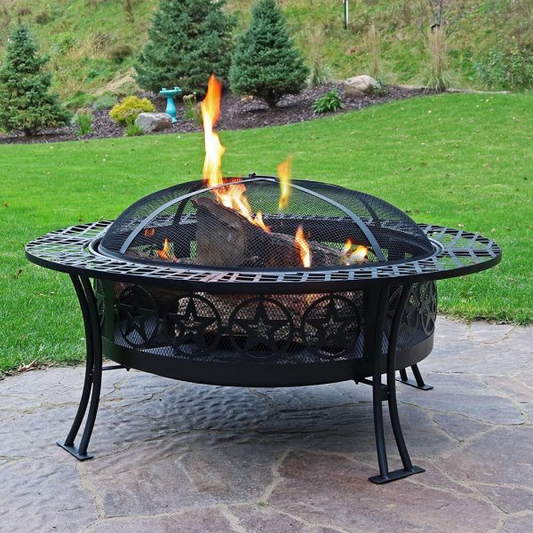 Decor 40-in W Black Steel Wood-Burning Fire Pit - Image 2