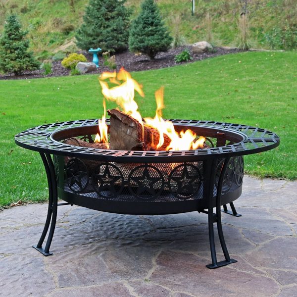 Decor 40-in W Black Steel Wood-Burning Fire Pit - Image 3