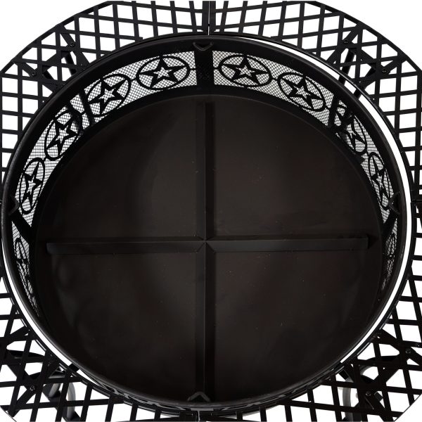 Decor 40-in W Black Steel Wood-Burning Fire Pit - Image 7