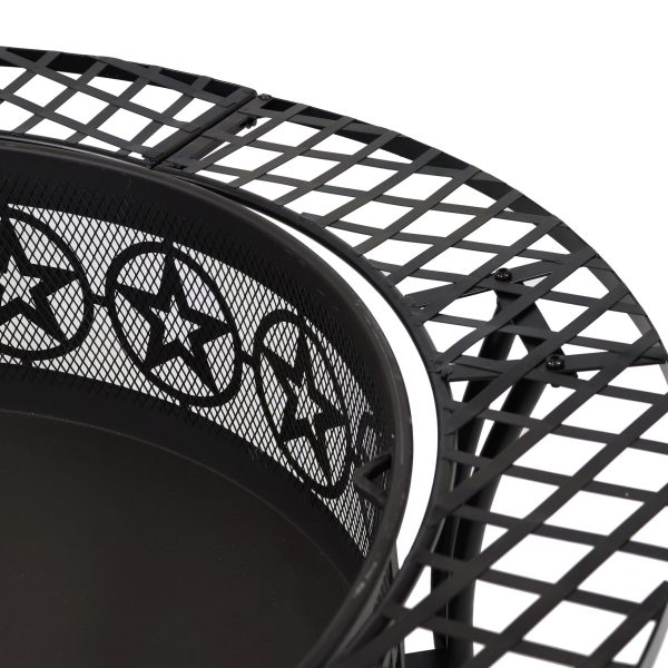 Decor 40-in W Black Steel Wood-Burning Fire Pit - Image 6