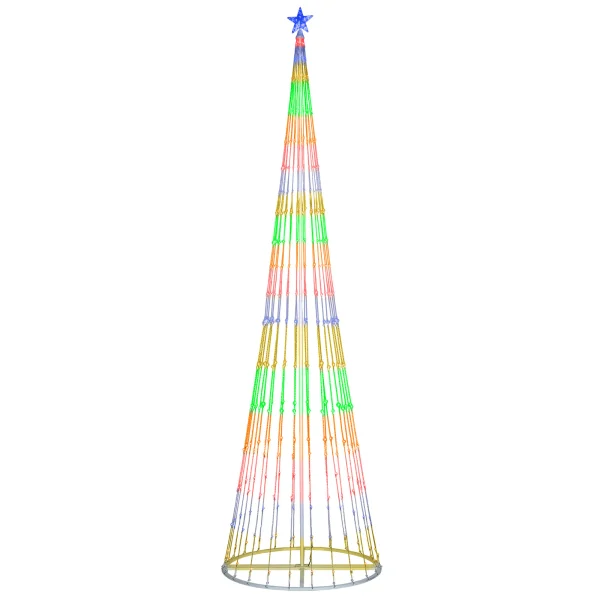 Kringle Traditions 144-in Christmas Tree Yard Decoration with Multicolor LED Lights