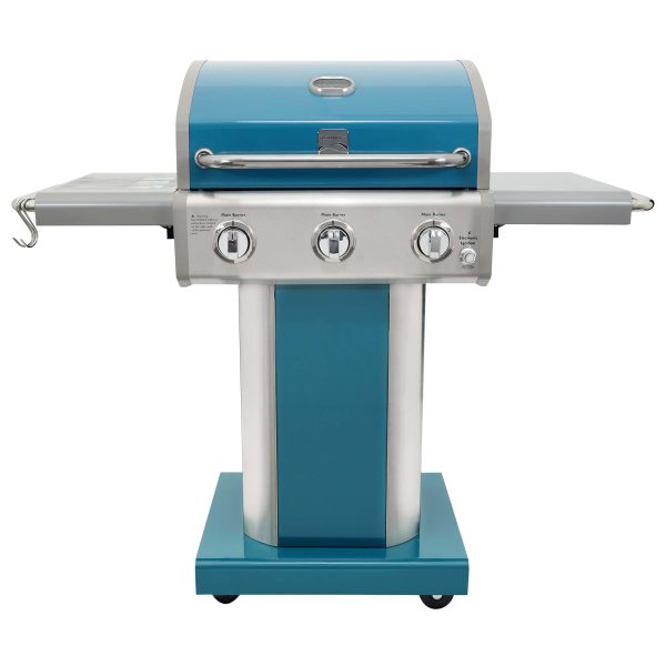 Teal 3-Burner Liquid Propane Gas Grill