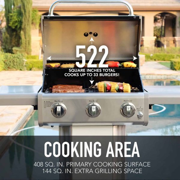 Pearl 3-Burner Liquid Propane Gas Grill - Image 10
