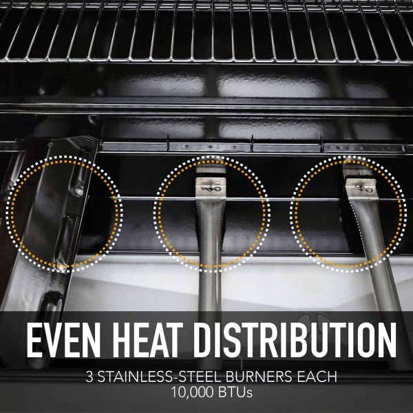 Teal 3-Burner Liquid Propane Gas Grill - Image 9