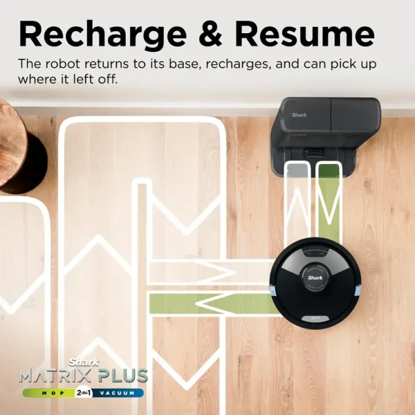 Matrix Plus 2-in-1 Robot Vacuum   Mop with Sonic Mopping, Matrix Clean, Home Mapping, HEPA Bagless Self Empty, WiFi   Black - Image 3