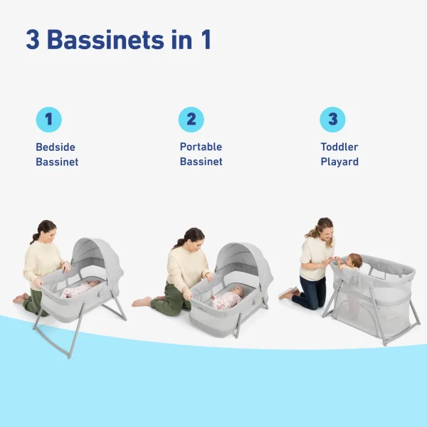 Graco DreamMore 3-in-1 Portable Bassinet and Travel Crib   Beau - Image 6