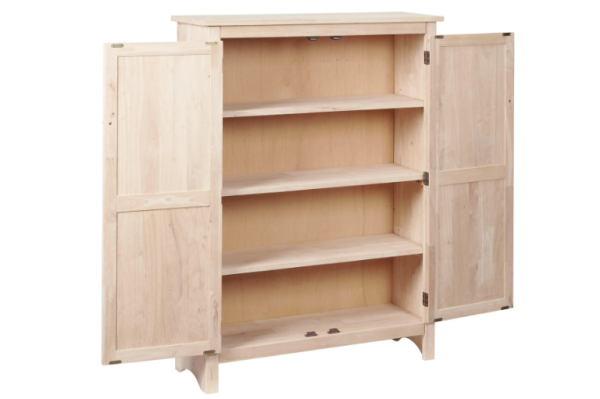 International Concepts 51 in. H Solid Wood Pantry in Unfinished Wood - Image 3