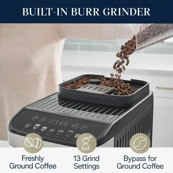 Magnifica Evo Coffee and Espresso Machine   Silver - Image 3