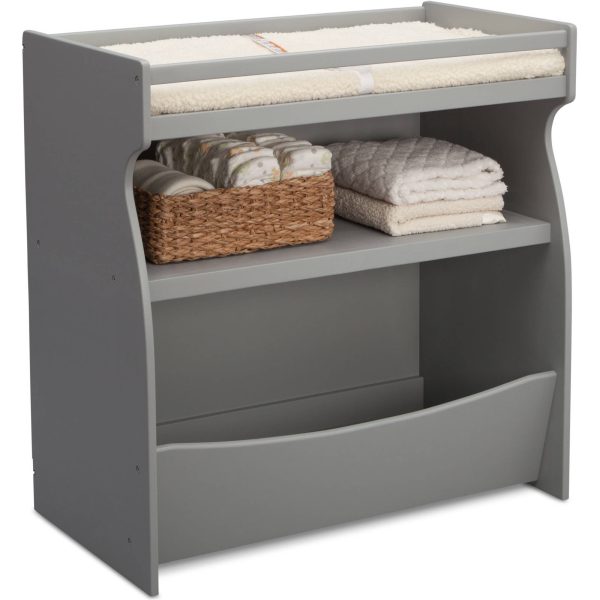 Delta Children Gateway 2-in-1 Changing Table and Storage Unit, Gray - Image 5