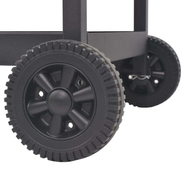 BBQ Charcoal Smoker with Bottom Shelf Black - Image 6