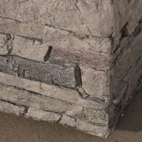 Awalua 32  Square MGO Fire Pit with Grey Top   40,000 BTU, Natural Stone - Image 3