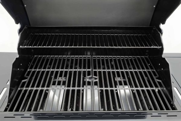 Black 4-Burner Liquid Propane Gas Grill with 1 Side Burner - Image 14