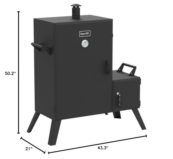 DGO1890BDC-D Wide Body Vertical Offset Charcoal Smoker, Black - Image 2