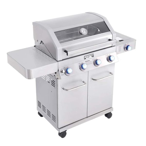 Clearview Stainless Steel 4-Burner Liquid Propane and Natural Gas Grill with 1 Side Burner - Image 3