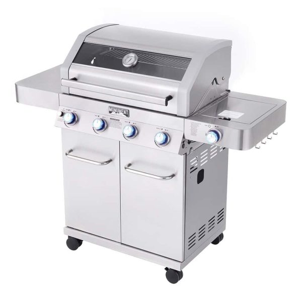 Clearview Stainless Steel 4-Burner Liquid Propane and Natural Gas Grill with 1 Side Burner - Image 2