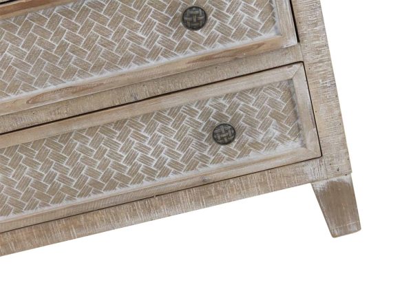 Parisloft 26.125-in W x 30.25-in H Wood Composite Brown with Whitewashed Freestanding Utility Storage Cabinet - Image 3