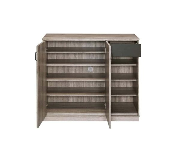 Toski 45-in W x 40-in H Wood Composite Rustic Gray Oak Freestanding Utility Storage Cabinet - Image 2