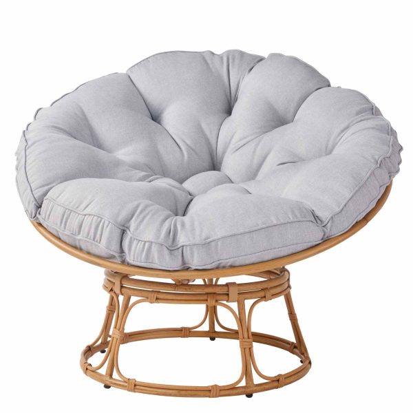Homes   Gardens Papasan Chair, Grey Linen - Image 5