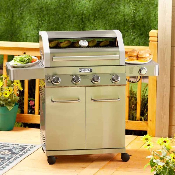 Clearview Stainless Steel 4-Burner Liquid Propane and Natural Gas Grill with 1 Side Burner - Image 8