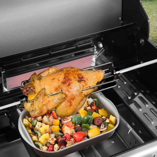 Red 5-Burner Liquid Propane Infrared Gas Grill with 1 Side Burner - Image 14