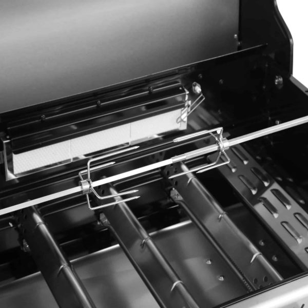Red 5-Burner Liquid Propane Infrared Gas Grill with 1 Side Burner - Image 13