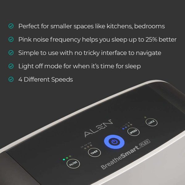 Alen BreatheSmart Flex 4-Speed Ionic Brown True HEPA Air Purifier ENERGY STAR (Covers: 700-sq ft) - Image 4
