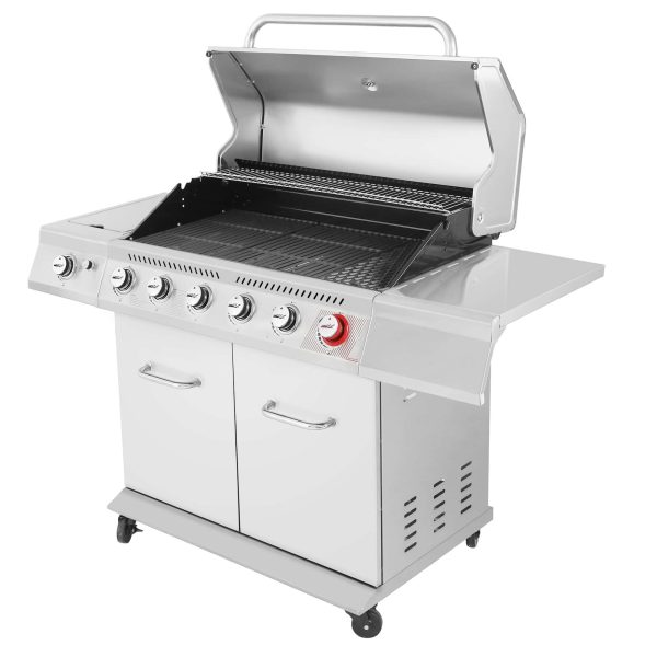 Stainless Steel 6-Burner Liquid Propane Gas Grill with 1 Side Burner - Image 16
