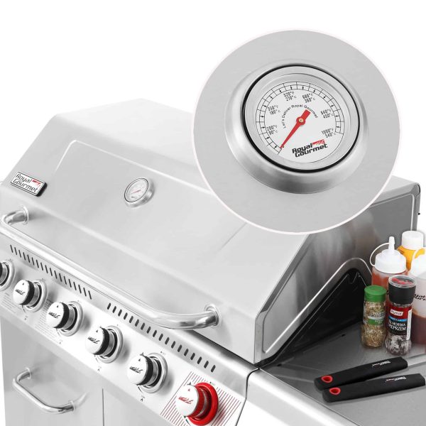 Stainless Steel 6-Burner Liquid Propane Gas Grill with 1 Side Burner - Image 12