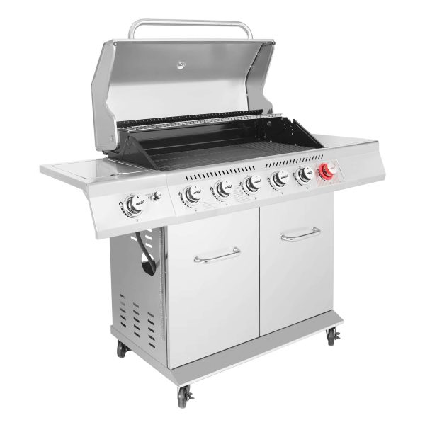 Stainless Steel 6-Burner Liquid Propane Gas Grill with 1 Side Burner - Image 15