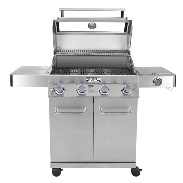 Clearview Stainless Steel 4-Burner Liquid Propane and Natural Gas Grill with 1 Side Burner - Image 10