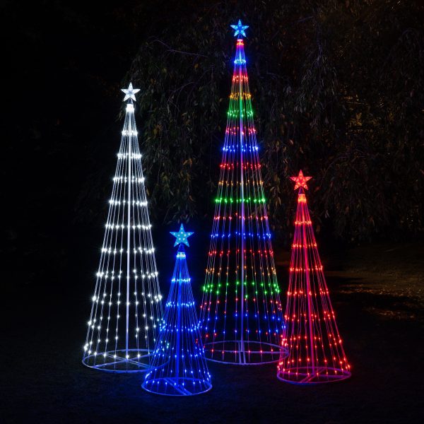 Kringle Traditions 144-in Christmas Tree Yard Decoration with Multicolor LED Lights - Image 4
