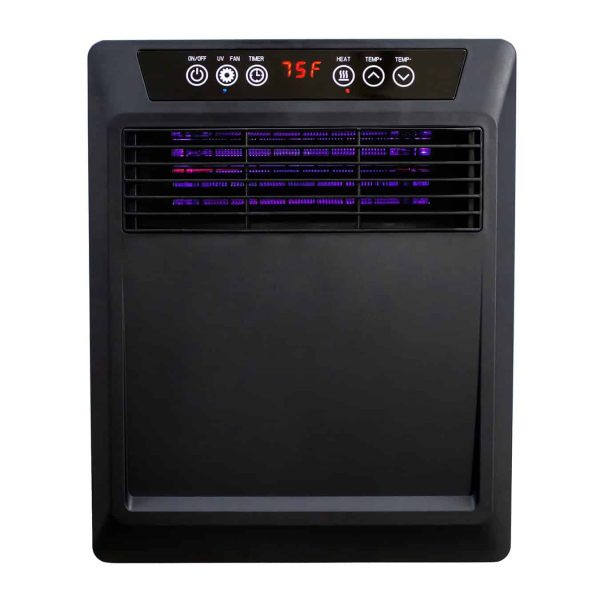 Hearth   Home Dynamics Up to 1500-Watt Mica Panel Cabinet Indoor Electric Space Heater with Thermostat and Remote Included