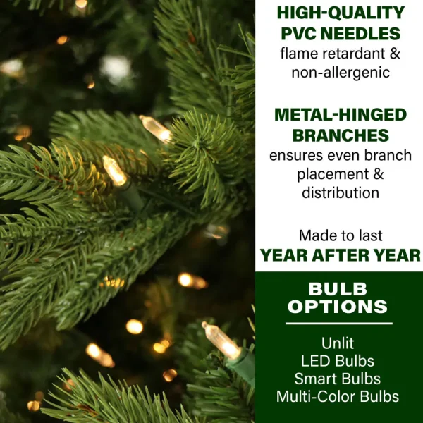 Fraser Hill Farm 7.5-ft Woodside Pine Artificial Christmas Tree - Image 8