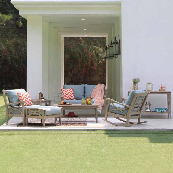 Casual Chester Rectangle Outdoor Coffee Table 25-in W x 48-in L - Image 2