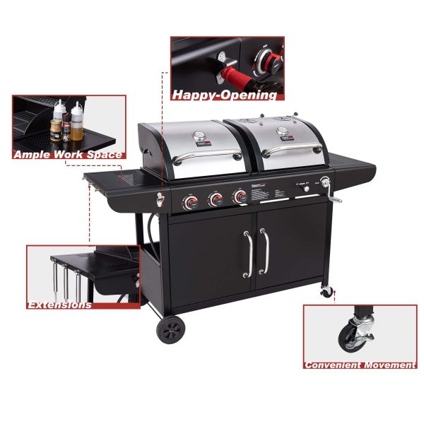 Black and Silverred Combo Grill - Image 6