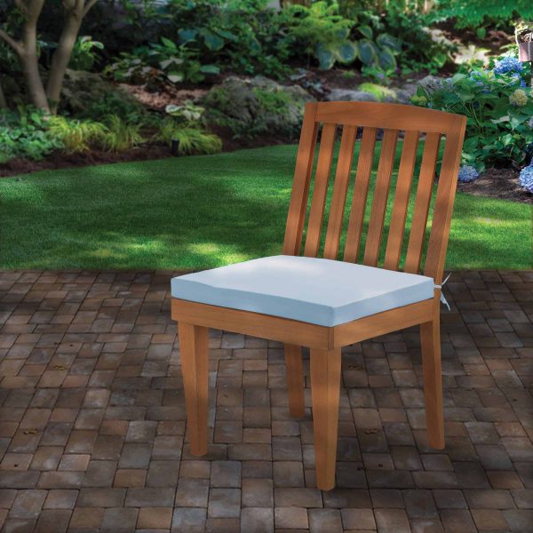 Outdoor Living Poly-lumber Frame Stationary Chaise Lounge Chair with Blue Cushioned Seat - Image 7