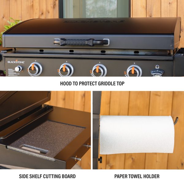 Original 4-Burner 36” Propane Griddle with Hood and Omnivore Griddle Plate - Image 2
