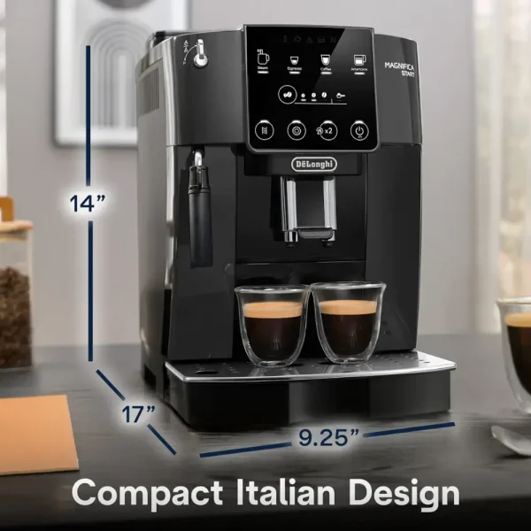 Magnifica Start Automatic Coffee   Espresso Machine with Milk Frother for Hot   Iced Lattes, Coffee,   More ECAM22022B   Black - Image 6