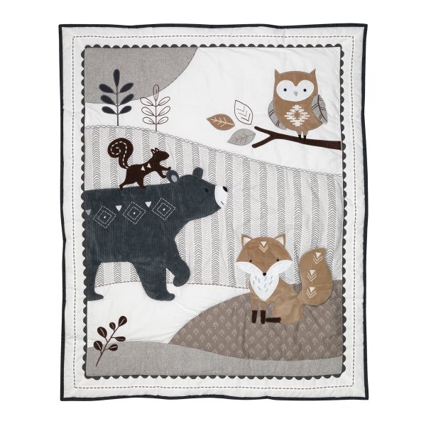 Lambs   Ivy Woodland Forest Infant Newborn Owl Cotton Embroidered Bedding Sets, Crib, Multicolor, 5-Pieces - Image 3