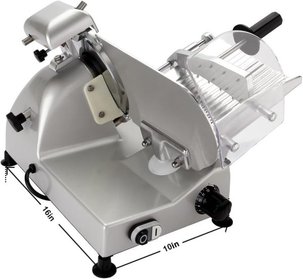 BESWOOD 10  Premium Chromium-plated Steel Blade Electric Deli Meat Cheese Food Slicer Commercial - Image 3