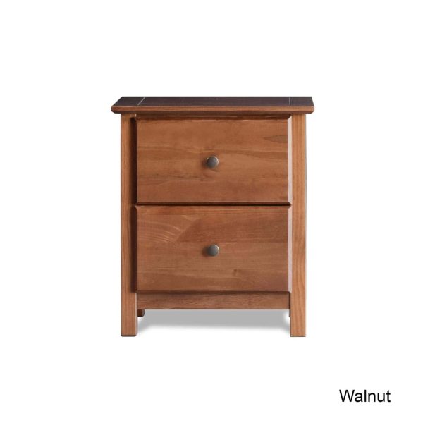 Shaker 2-Drawer Bedside Nightstand, Solid Wood with Walnut Finish - Image 5