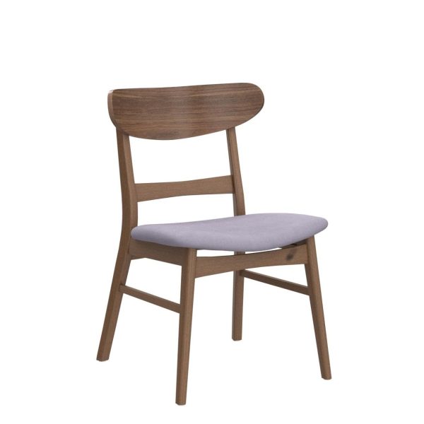 Home Idalia Mid-century Modern Dining Chairs (Set of 4) by  Home, Dark Gray + Walnut - Image 5