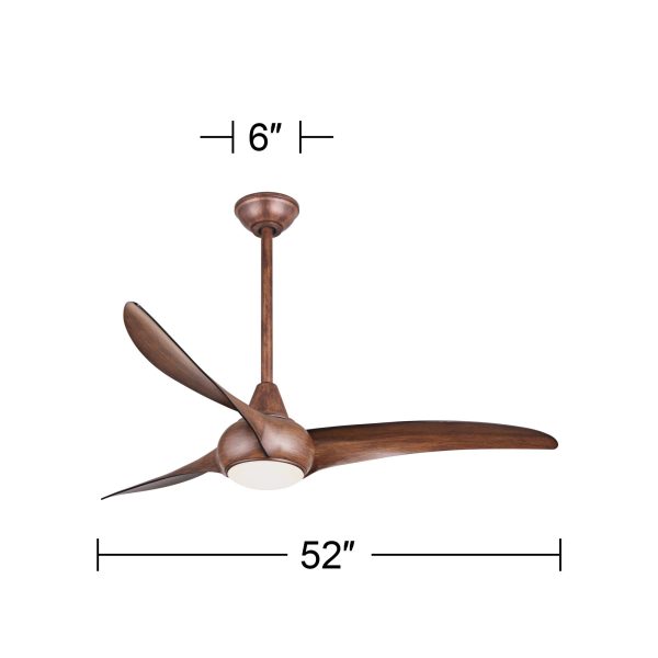 Minka Aire Light Wave Koa Indoor LED Ceiling Fan 52  with Remote - Image 2