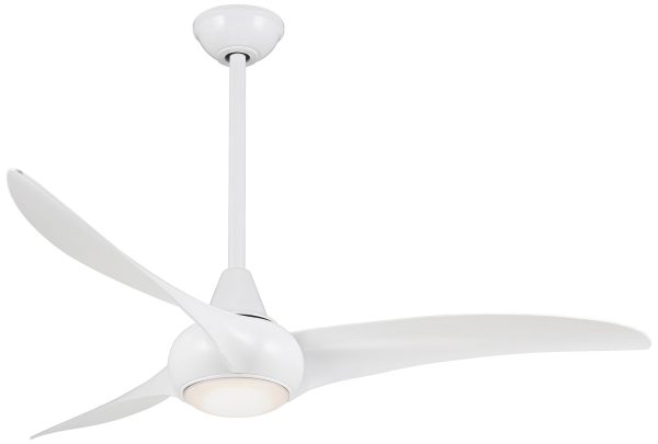 Minka Aire Light Wave Modern White Ceiling Fan 52  with Remote Control - Image 4