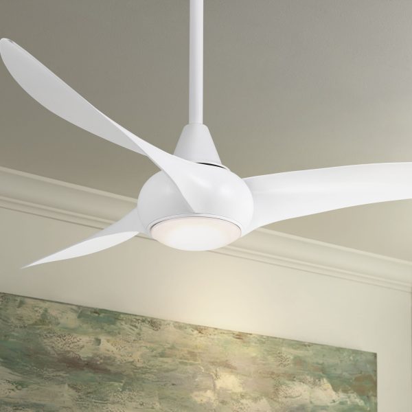 Minka Aire Light Wave Modern White Ceiling Fan 52  with Remote Control