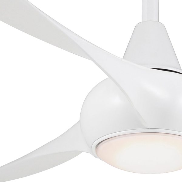Minka Aire Light Wave Modern White Ceiling Fan 52  with Remote Control - Image 3